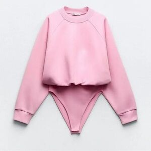 ZARA OVERSIZED PLUSH BODYSUIT size M